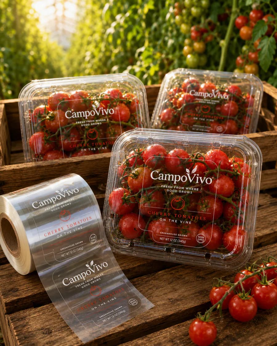 Etiquetas para frutas, hortalizas y envases agrícolas